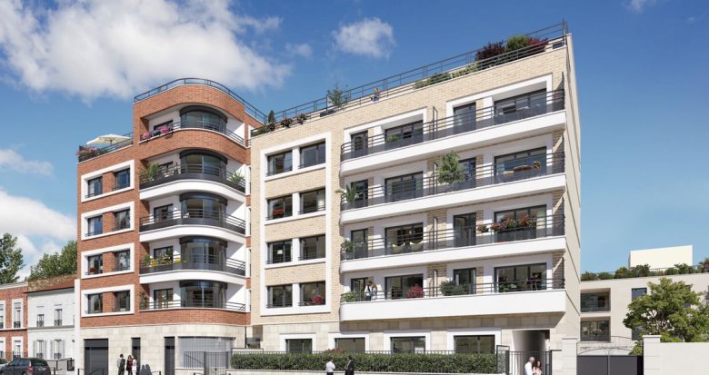 Achat / Vente immobilier neuf Saint-Ouen à 9 min à pied du centre et des métros 13 et 14 (93400) - Réf. 10789